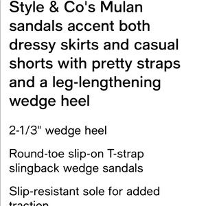 Style & Co. Sandals 9W